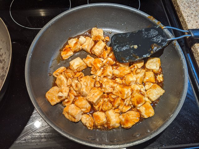 Pan Fried Sesame Garlic Tofu